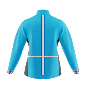 Womens Mizzly Blue Wind Water Resistant Cycling Jacket - Fat Lad At The Back