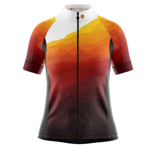 Women's Peaky Orange Cycling Jersey - Fat Lad At The Back