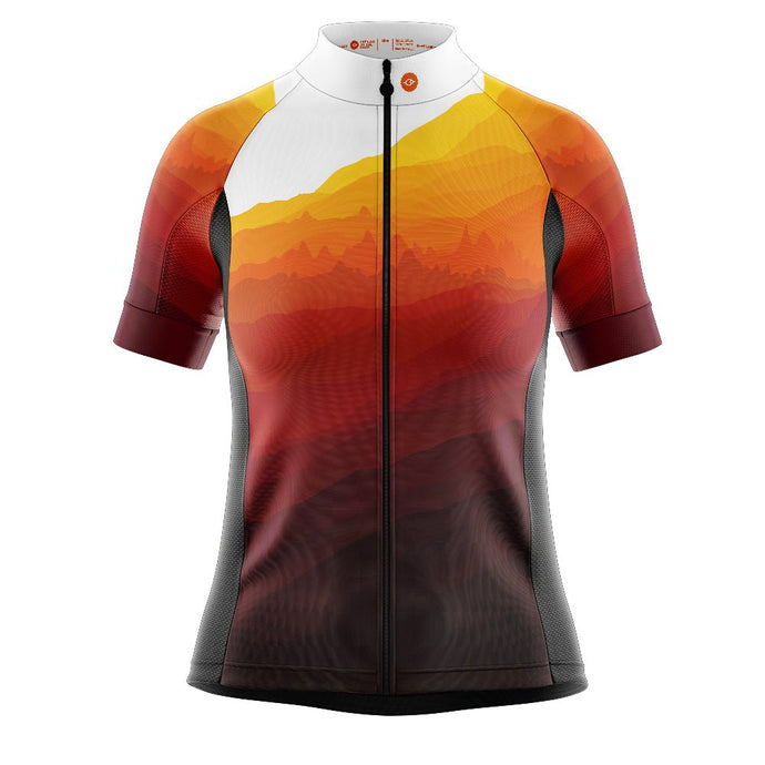 Women's Peaky Orange Cycling Jersey - Fat Lad At The Back