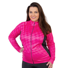 Load image into Gallery viewer, Women&#39;s Pink Checkmate Cycling Jersey - Fat Lad At The Back