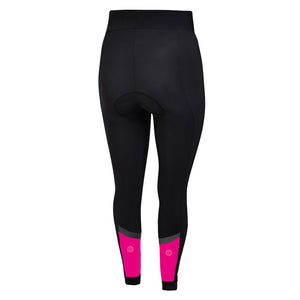 Women's Pink Thermal Padded Cycling Tights - Fat Lad At The Back