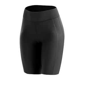 Women's Plain Black Padded Cycling Shorts - Fat Lad At The Back