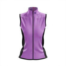 Load image into Gallery viewer, Women&#39;s Purple Rainbow Windy Cycling Gilet - Fat Lad At The Back