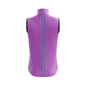 Women's Purple Rainbow Windy Cycling Gilet - Fat Lad At The Back