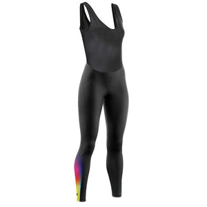Women's Rainbow Thermal Padded Cycling Bib Tights - Fat Lad At The Back