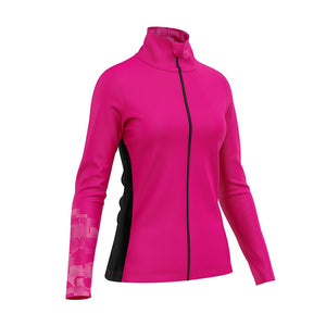 Women's Retro Pink Wind Water Resistant Cycling Jacket - Fat Lad At The Back