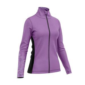 Women's Retro Purple Wind Water Resistant Cycling Jacket - Fat Lad At The Back