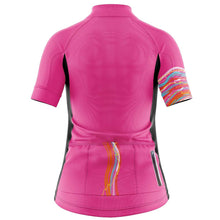 Load image into Gallery viewer, Women&#39;s Snazzy Pink Cycling Jersey - Fat Lad At The Back