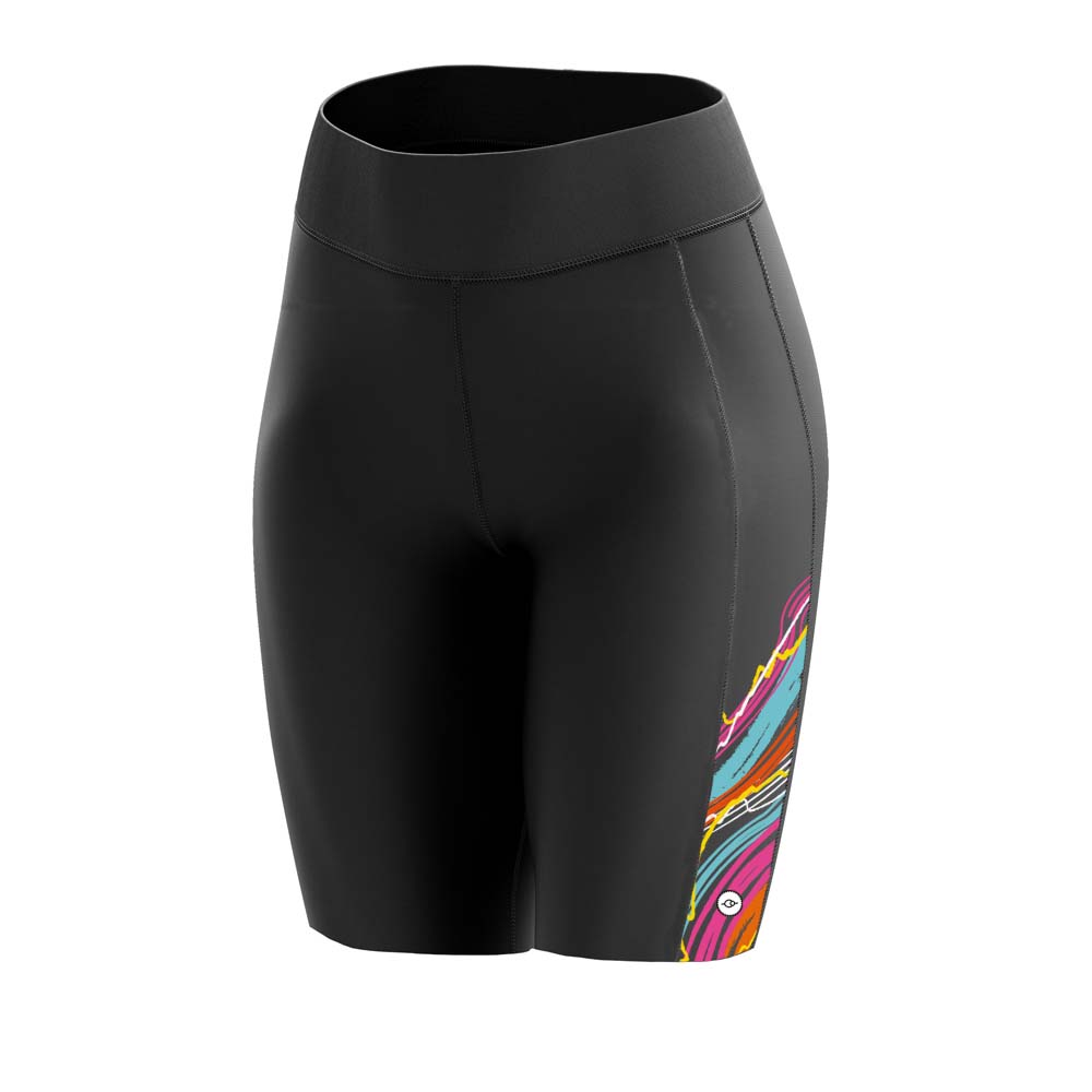 Women's Snazzy Pink Padded Cycling Shorts - Fat Lad At The Back