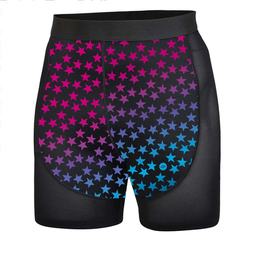 Women's Stars Padded Cycling Undershorts - Fat Lad At The Back