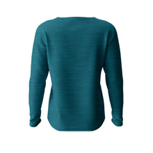 Load image into Gallery viewer, Women&#39;s Teal Long Sleeve MTB Outdoor Jersey - Fat Lad At The Back