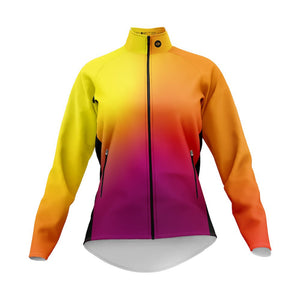Women's Yellow Rainbow Tor Cycling Jacket - Fat Lad At The Back